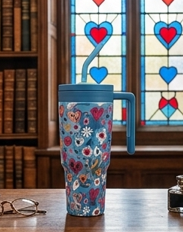 40 oz Hot/Cold Tumbler with infuser & straw